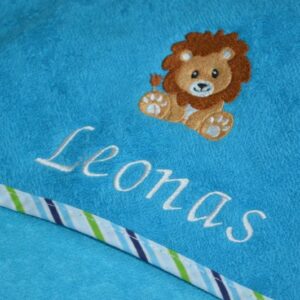 Wörner Kapuzenhandtuch mit Tiermotive und Name