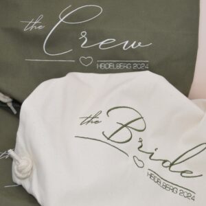 schwerer Turnbeutel Bride und Crew